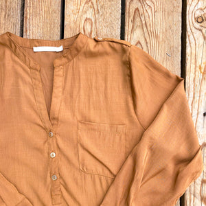 Button Up Blouse (Rust)