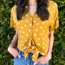 Load image into Gallery viewer, Short Sleeve Cropped Shirt (Mustard)