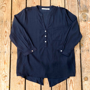 Button Up Blouse (Black)