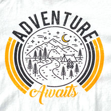 Load image into Gallery viewer, &quot;Adventure Awaits&quot; Circle Mountain Graphic Tee