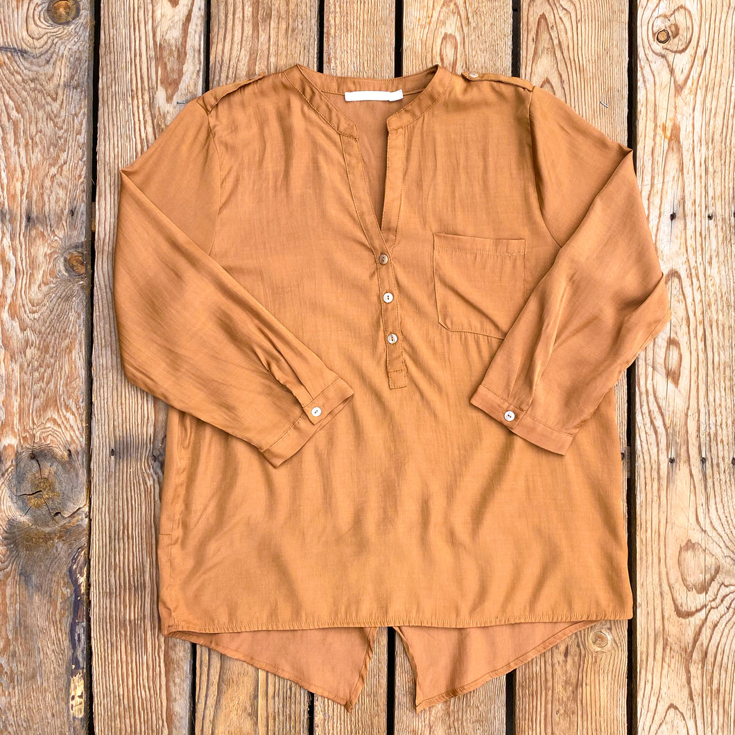 Button Up Blouse (Rust)